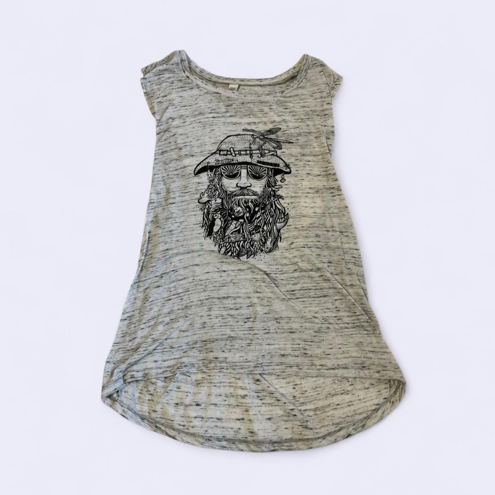 Gray Graphic Tank Top